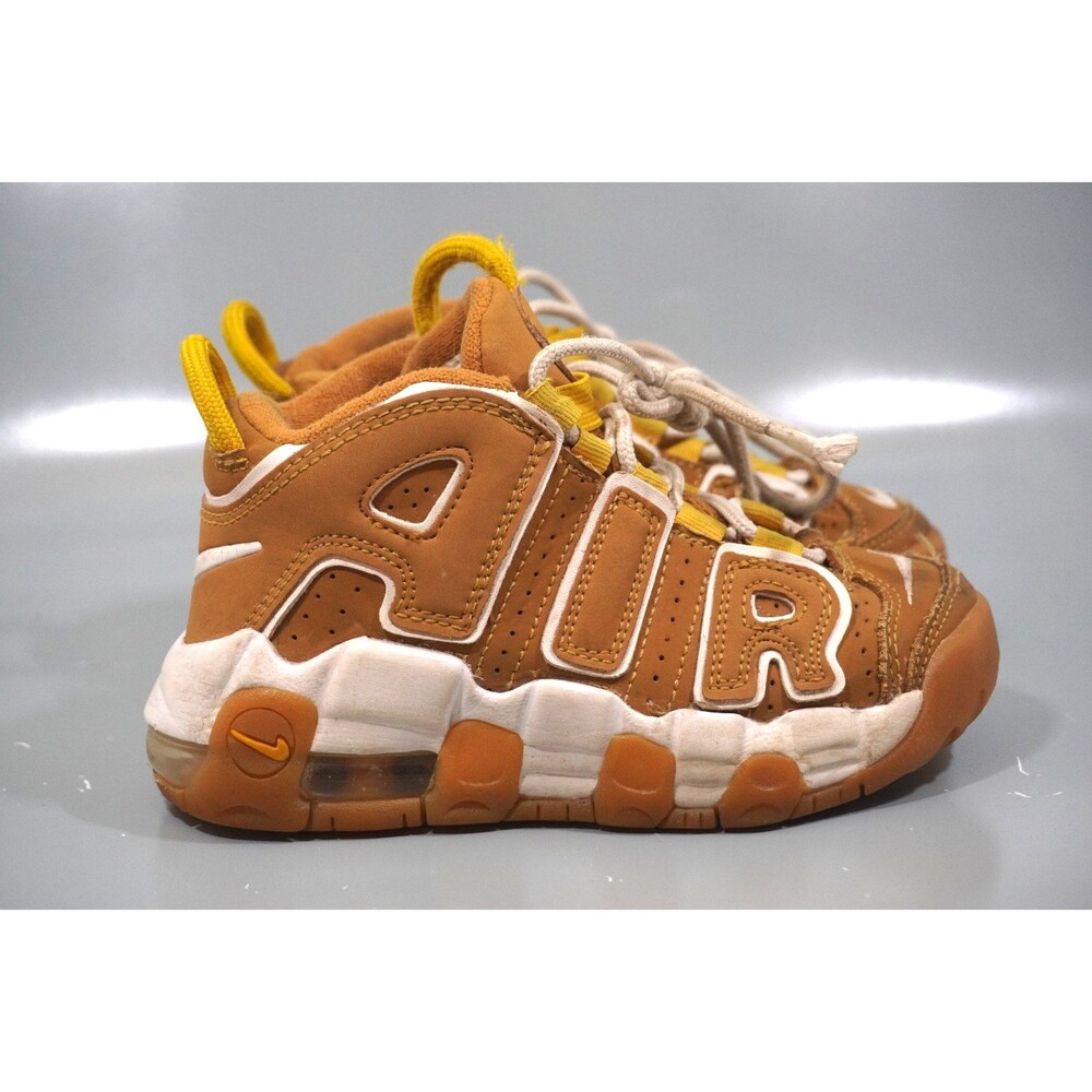 Nike Air More Uptempo TD Wheat Pollen Gold DQ4714-700 Toddler Size 11C Sneaker